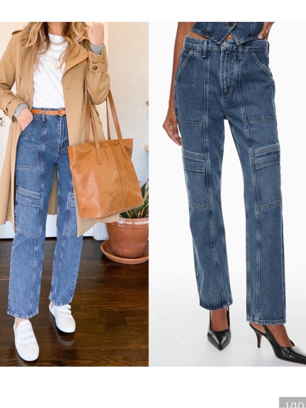 AGOLDE SIZE 26 Cooper High Rise Relaxed
Fit Cargo Denim Jeans straight leg